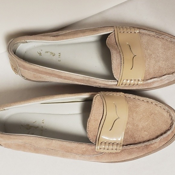 Cole Haan Loafers Pinch Maine Classics Women's Nude Suede Leather Pre-owned 8B - Picture 8 of 11